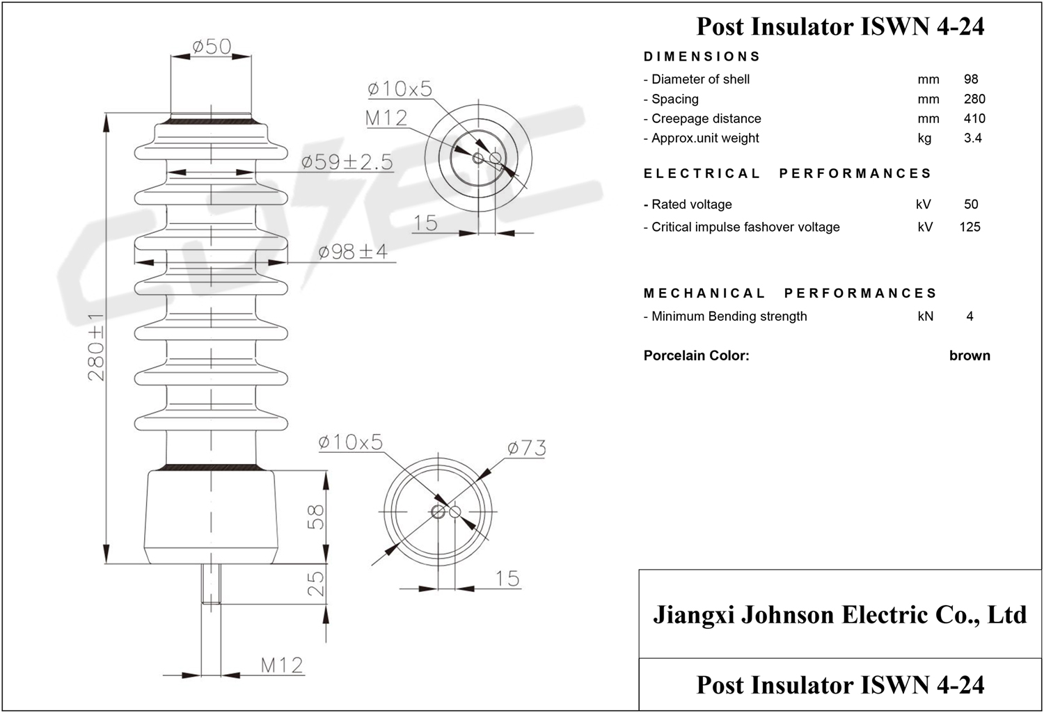 Post insulator ISWN 4-24